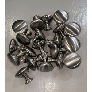 Soild Brushed Nickel Kithen Cabinet Knobs Dresser Drawer Round Pull Handles Lots